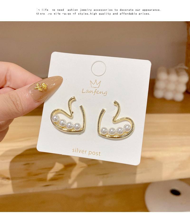 Gold Plated Heart Hoop Earrings