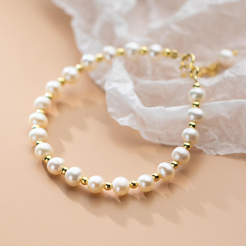 Pearl Elegance Gold Anklet Astria Jewellery