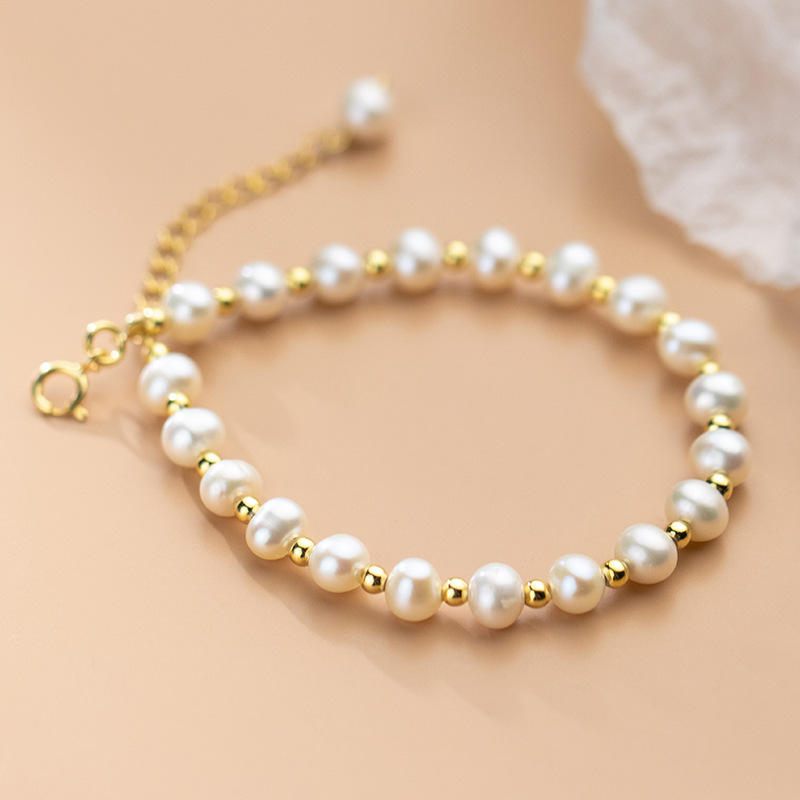 Pearl Elegance Gold Anklet Astria Jewellery