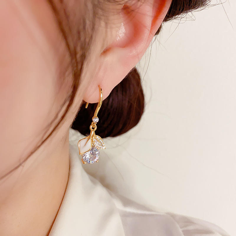 Gold Plated Crystal Drop Earrings