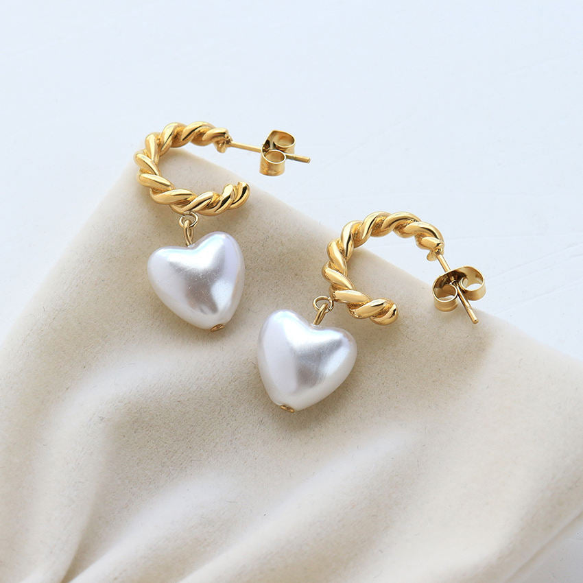 Gold Plated Twisted Hoop Earrings
