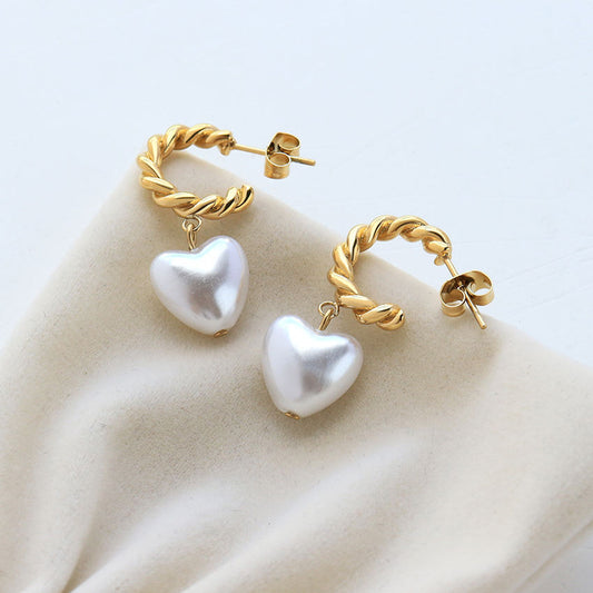 Gold Plated Twisted Hoop Earrings