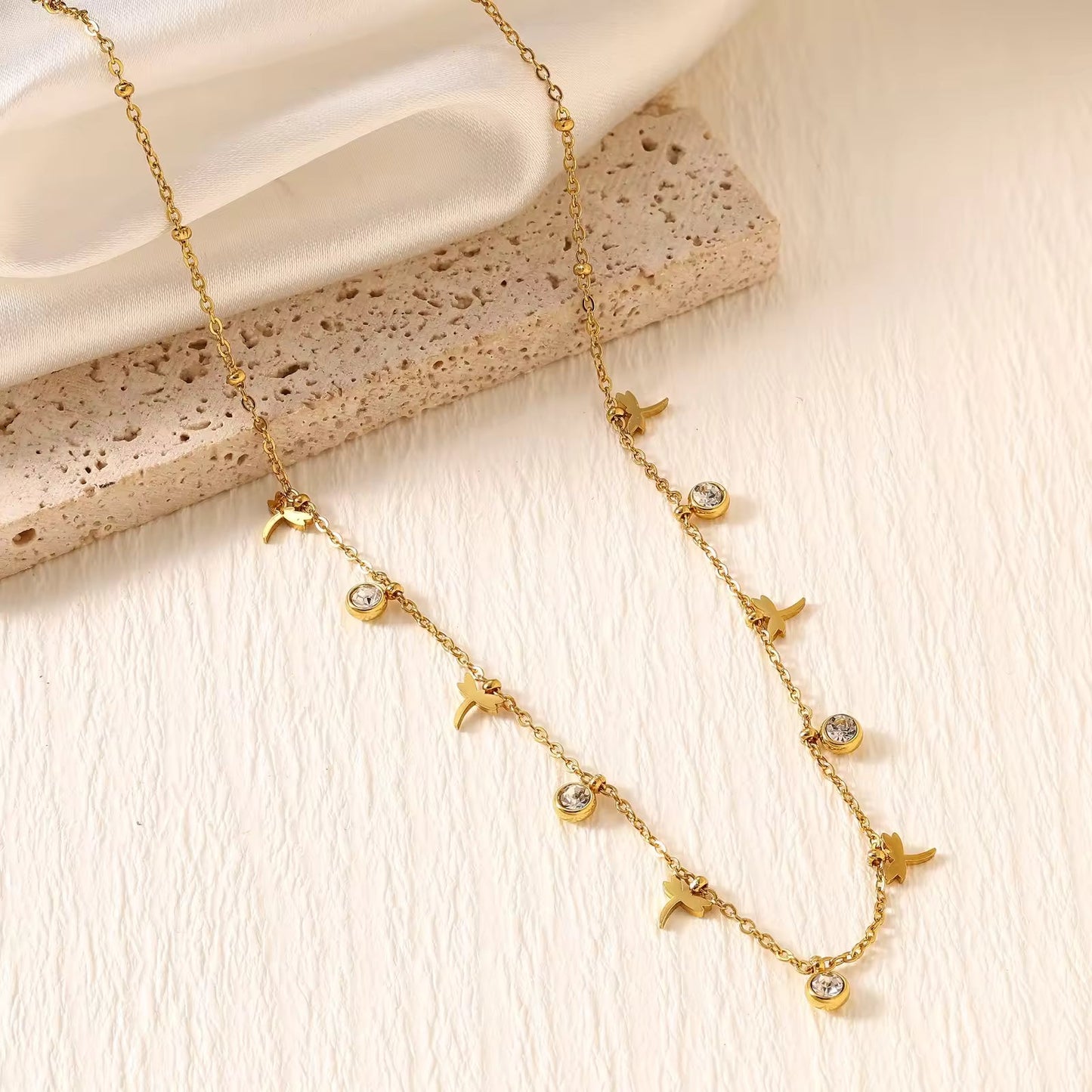 Celeste Butterfly Crystal Necklace Astria Jewellery