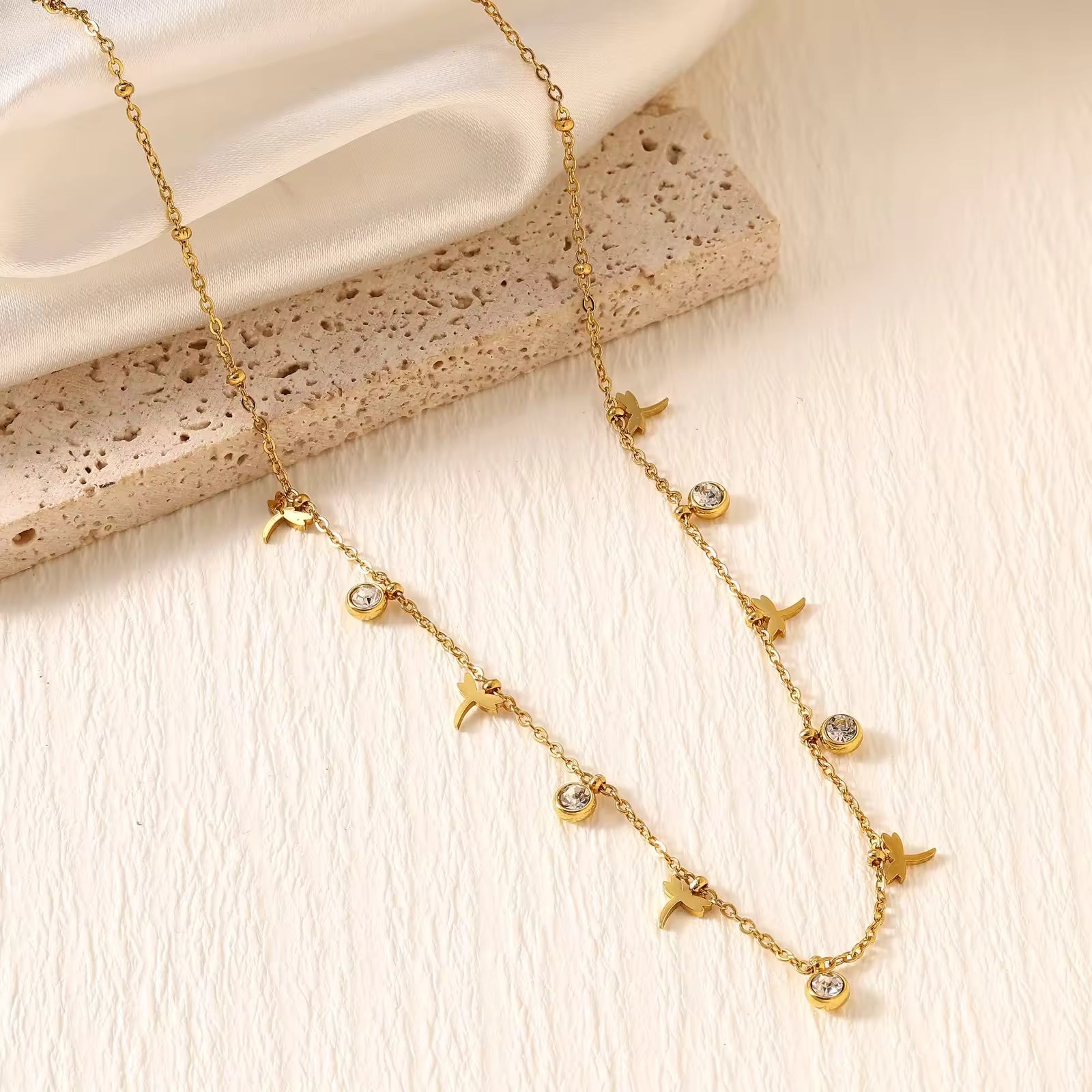 Celeste Butterfly Crystal Necklace Astria Jewellery