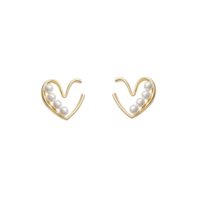 Gold Plated Heart Hoop Earrings