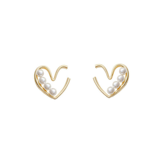 Gold Plated Heart Hoop Earrings