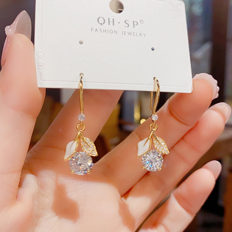 Gold Plated Crystal Drop Earrings