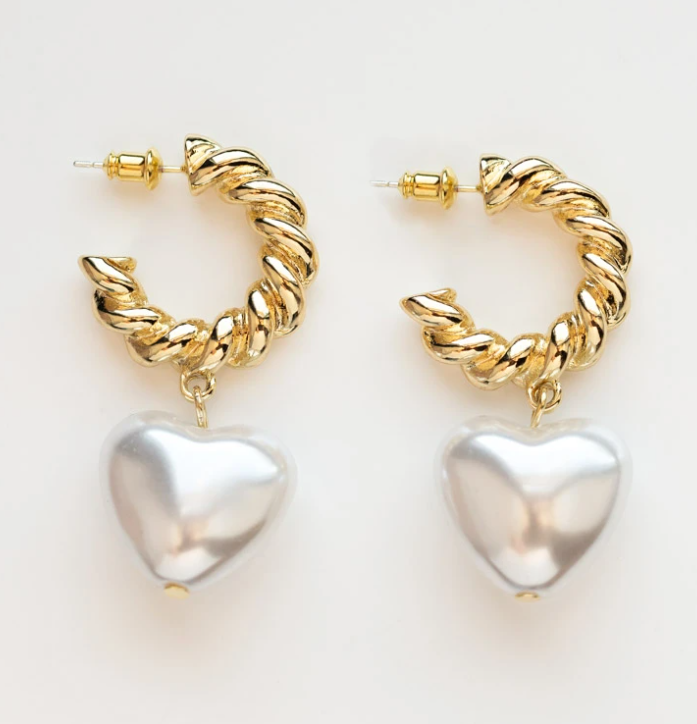 Gold Plated Twisted Hoop Earrings
