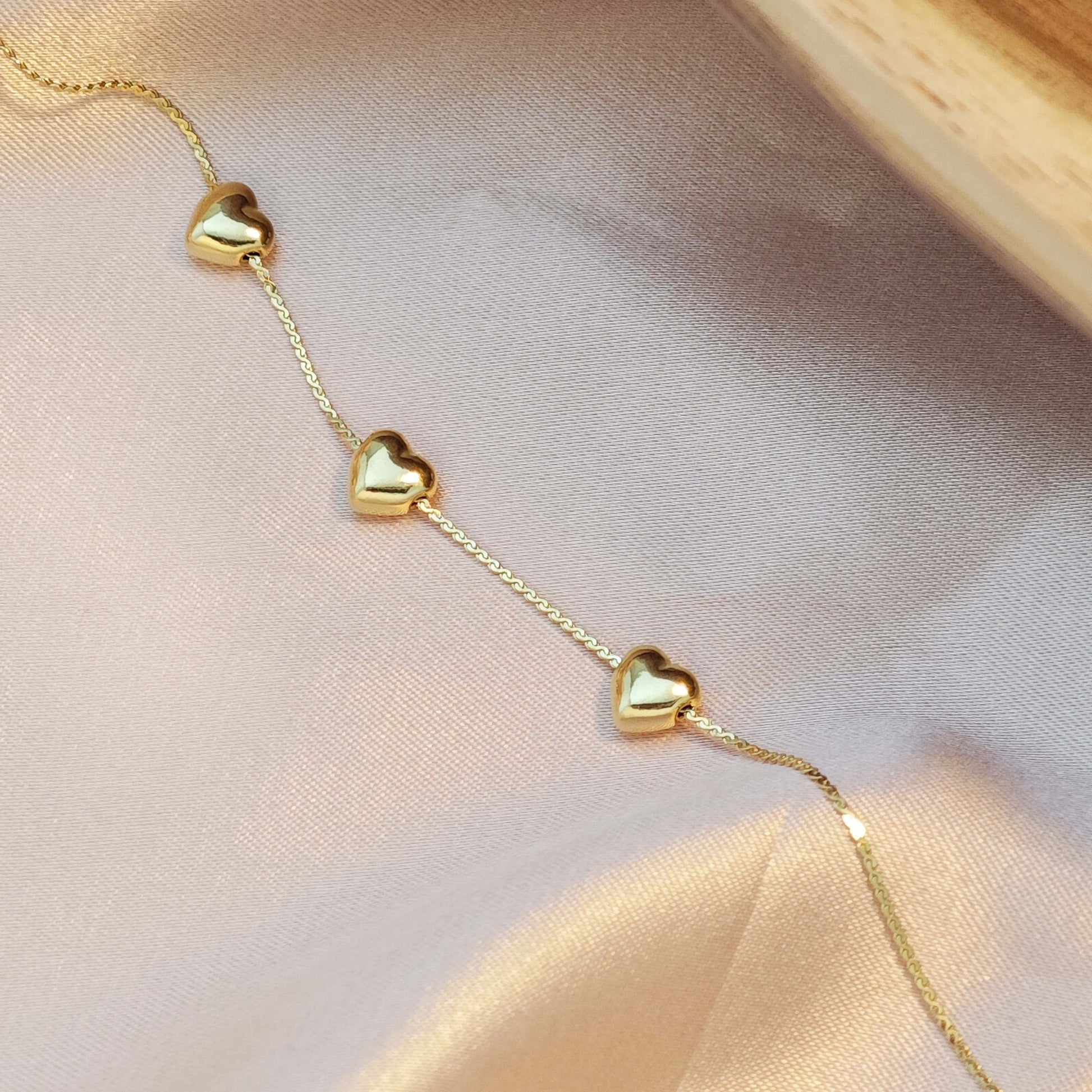 Celeste Heart Gold Anklet Astria Jewellery