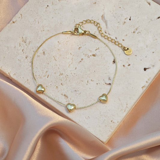Celeste Heart Gold Anklet