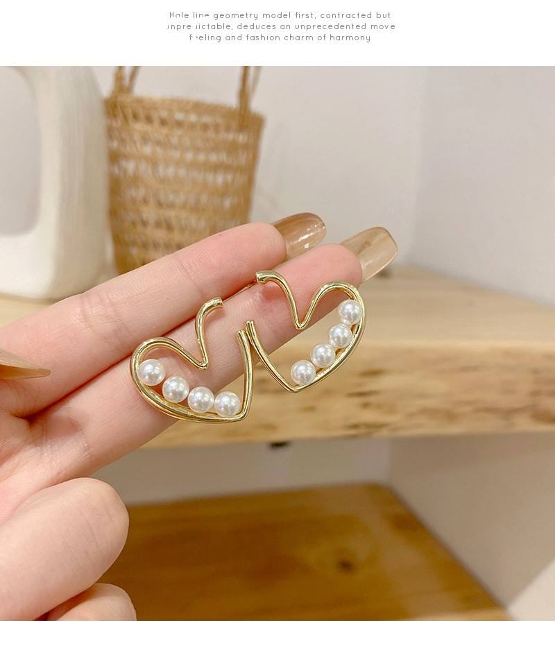 Gold Plated Heart Hoop Earrings