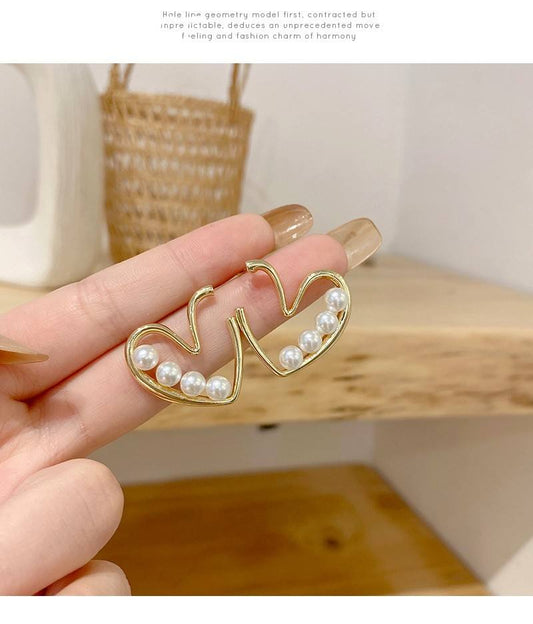 Gold Plated Heart Hoop Earrings