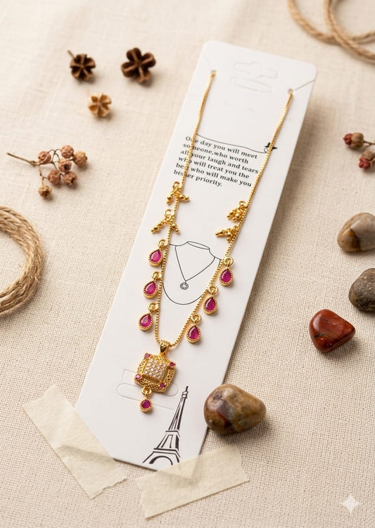 Astria Royal Ruby Drop Mangalsutra