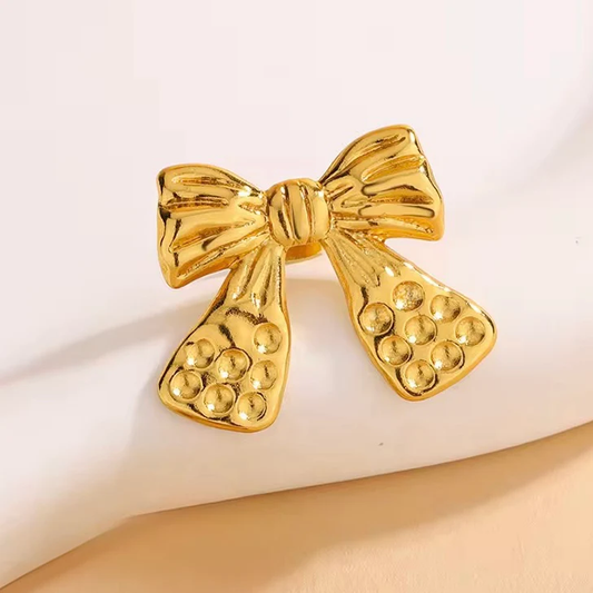 Astria Golden Bow Statement Ring