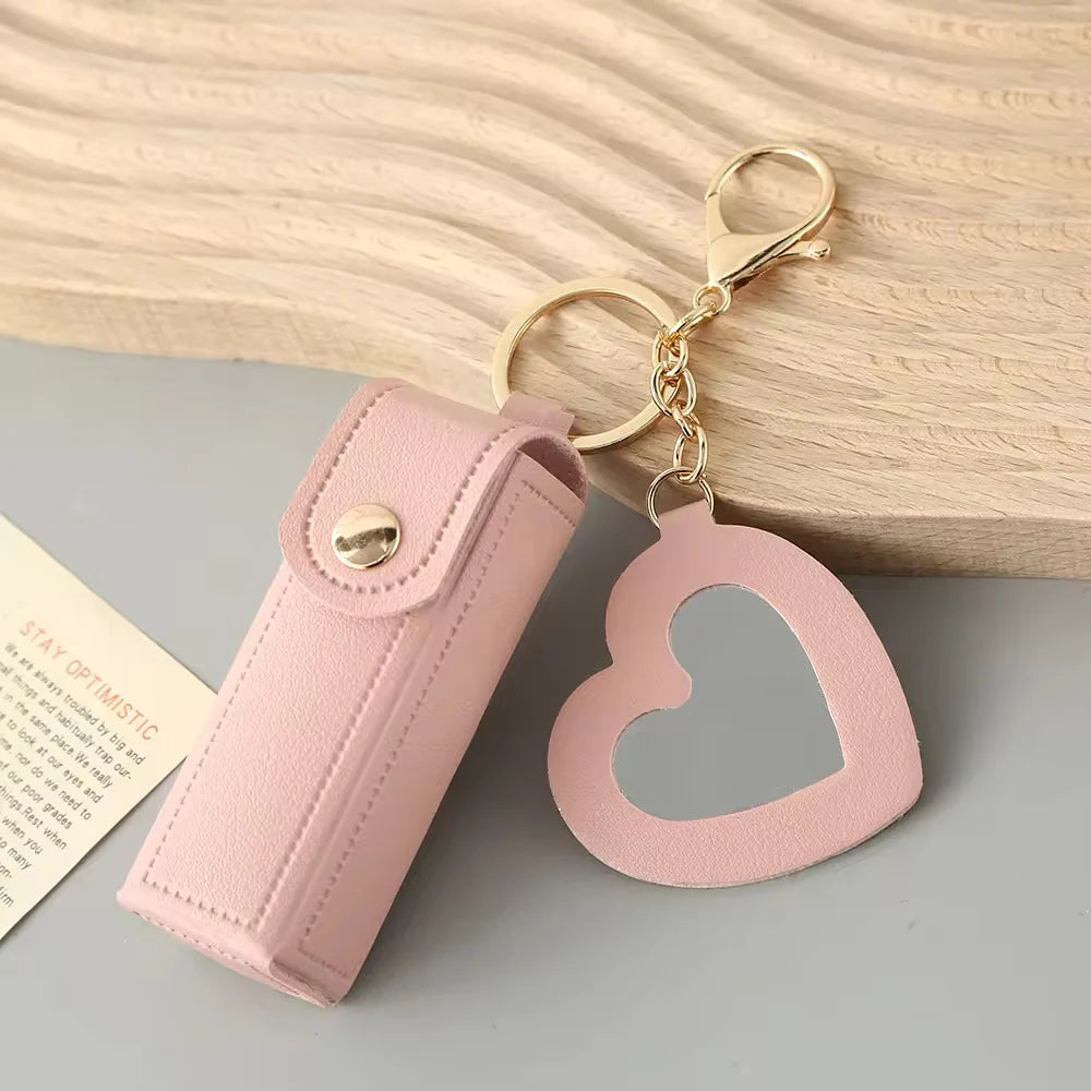 Blush Luxe Mirror & Lipstick Keychain Astria Jewellery
