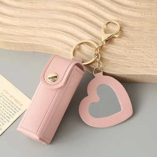 Blush Luxe Mirror & Lipstick Keychain