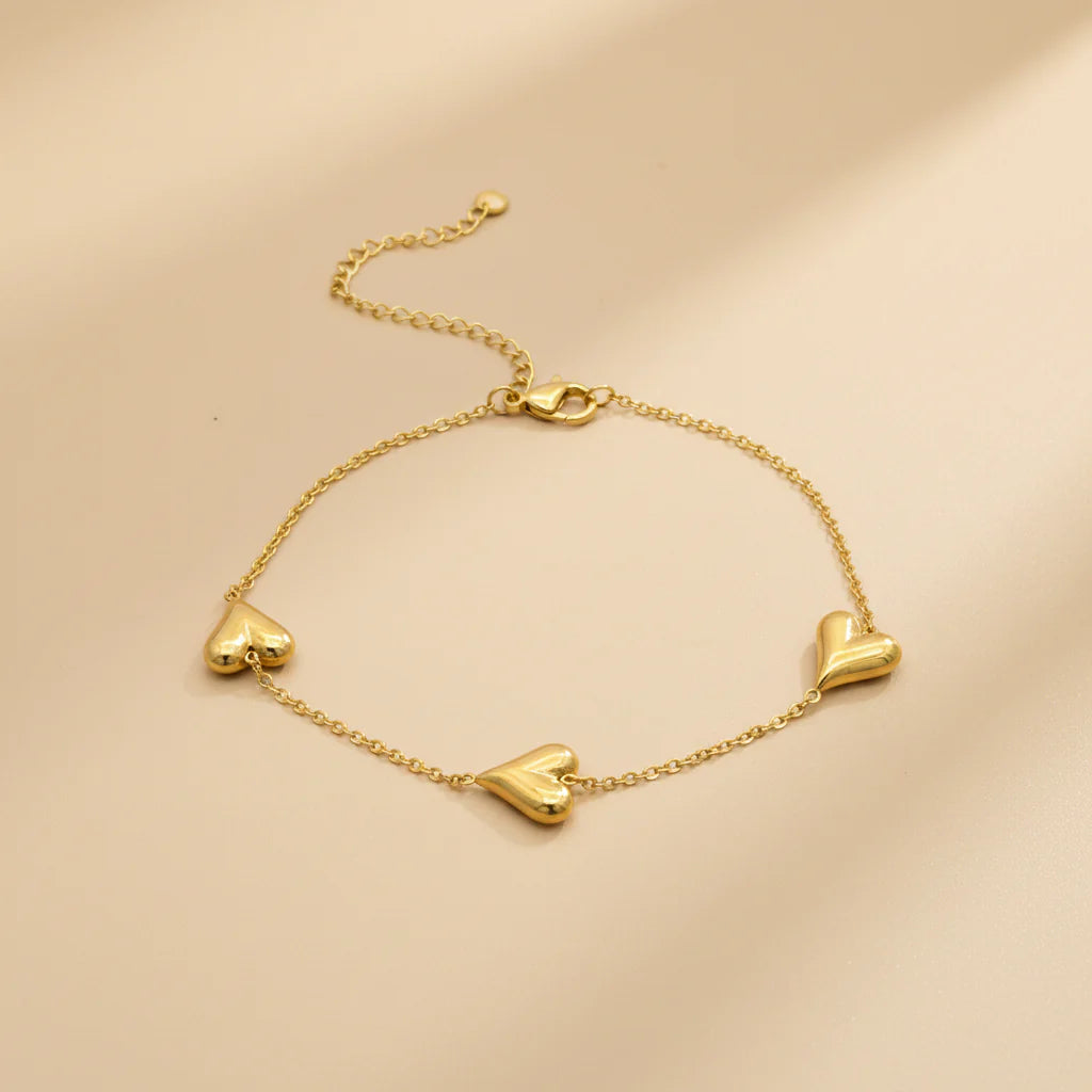 Sweetheart Gold Anklet Astria Jewellery