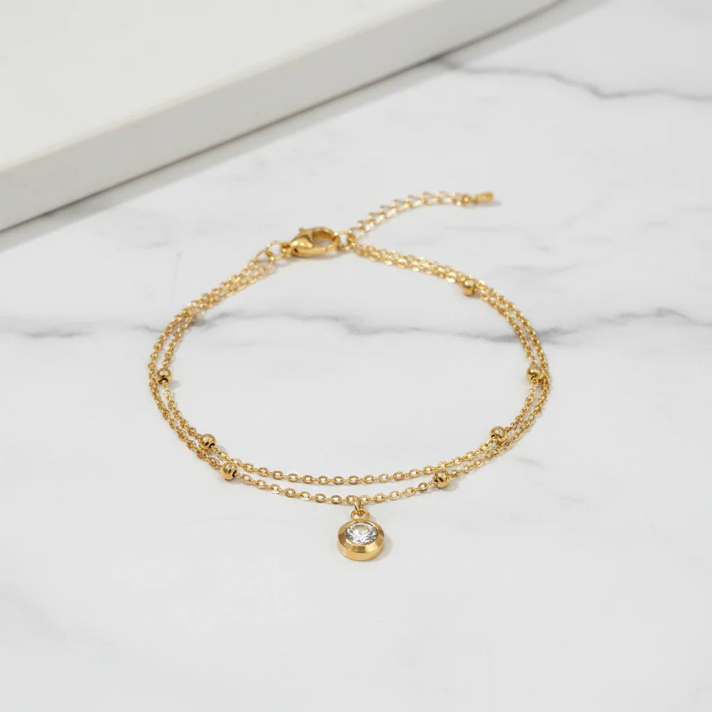 Eternal Glow Crystal Anklet Astria Jewellery