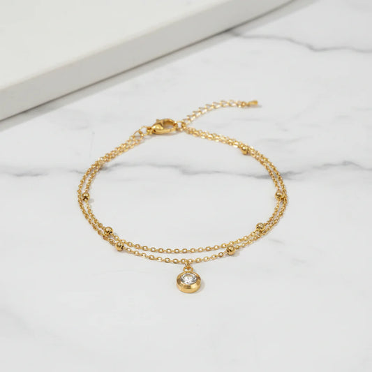 Eternal Glow Crystal Anklet