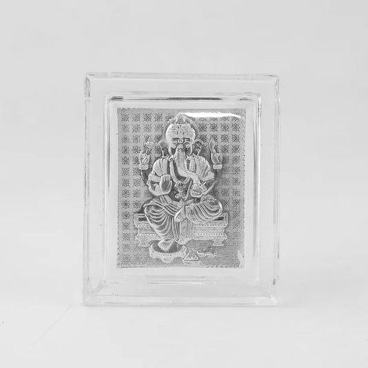 Lord Ganesha Silver-Plated Photo Frame Elegant Spiritual Decor Astria Jewellery