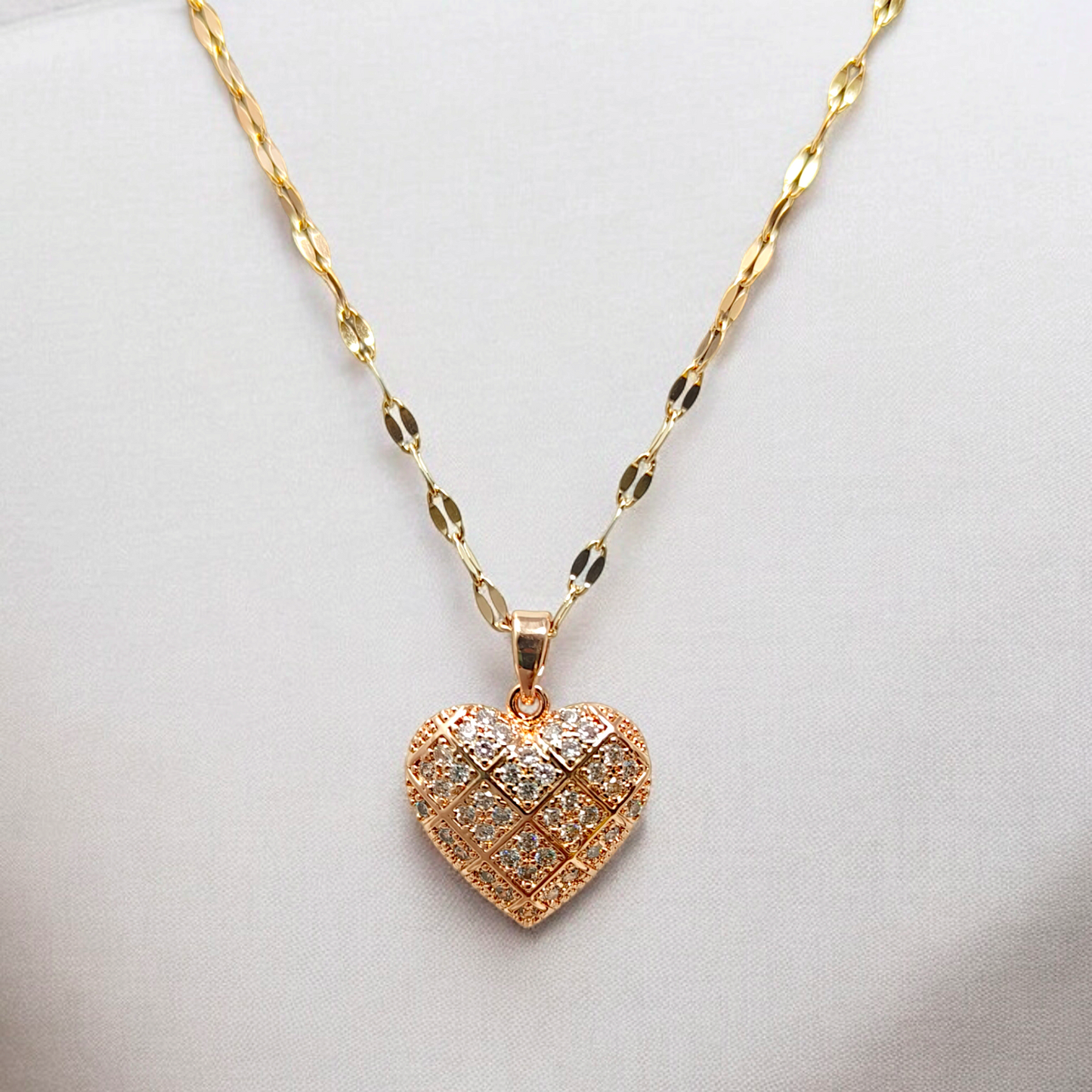 Blushing Heart Necklace