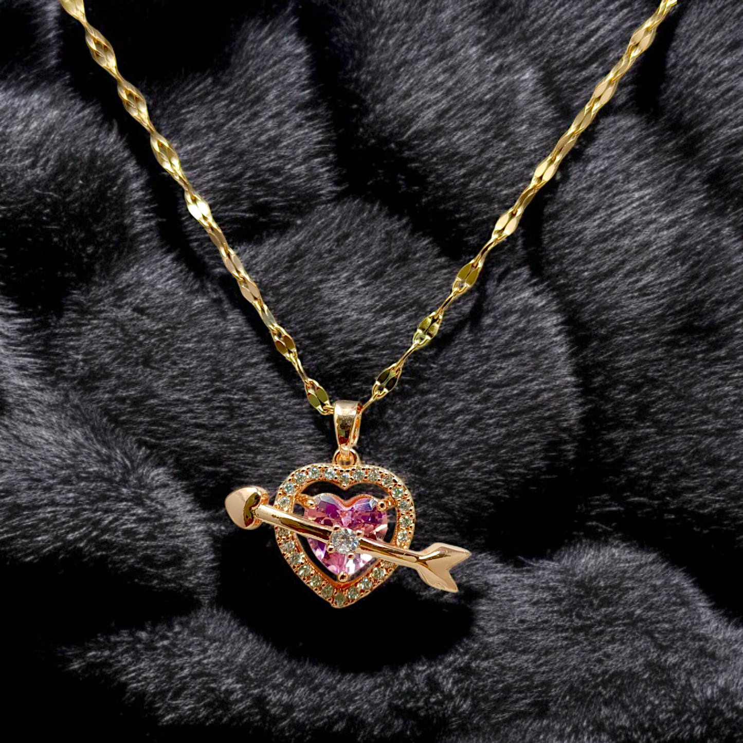 Cupid’s Arrow Heart Necklace