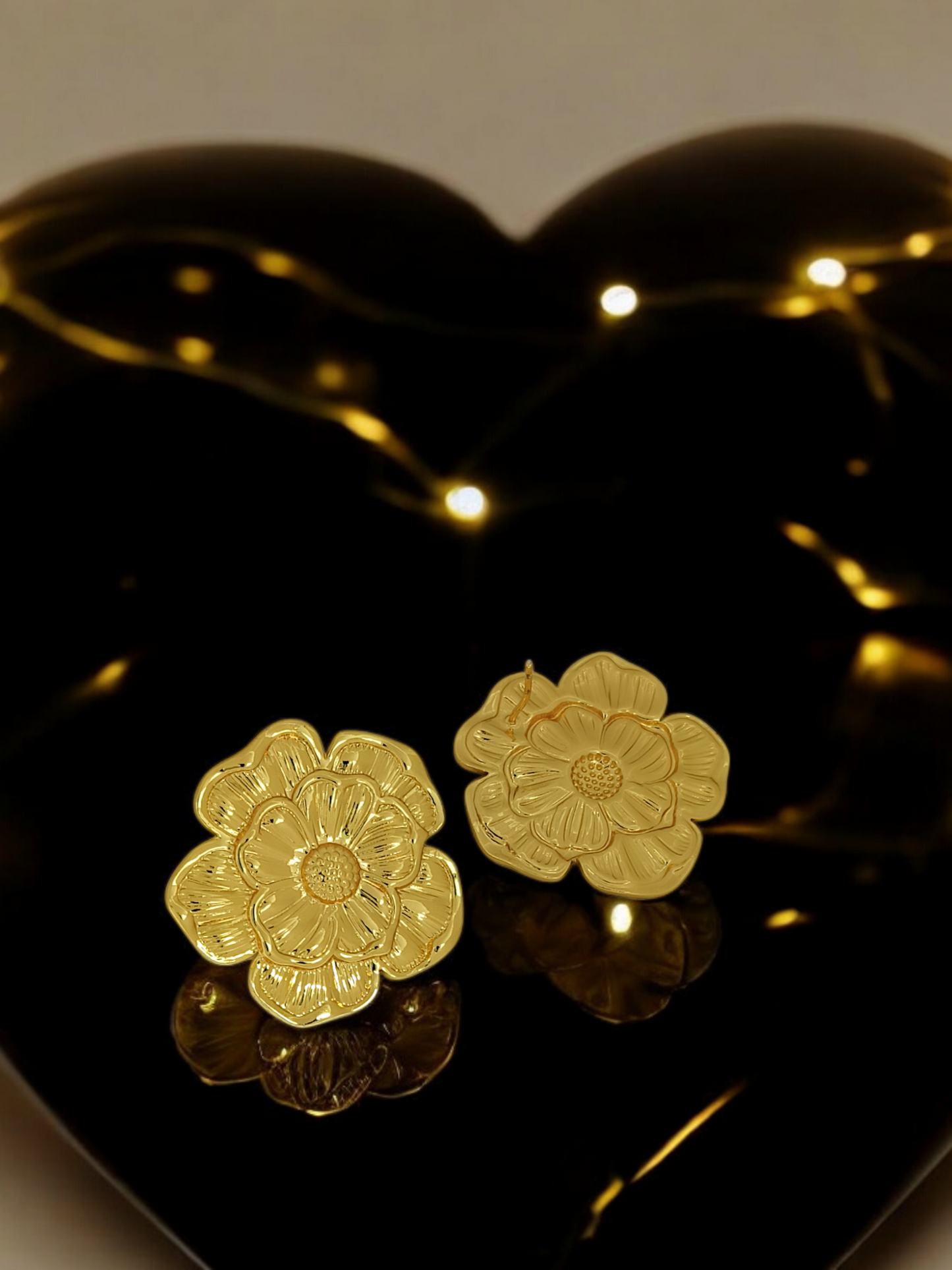 Astria Jewellery Gold Plated Floral Stud Earrings for Women | Elegant Flower Design | Minimal Chic Daily Wear & Party Jewellery Astria Jewellery