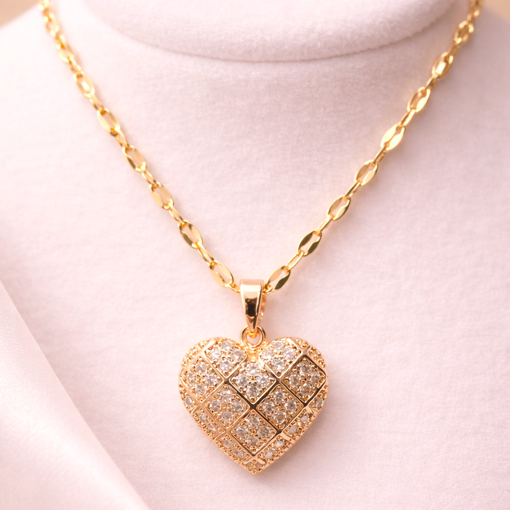 Blushing Heart Necklace