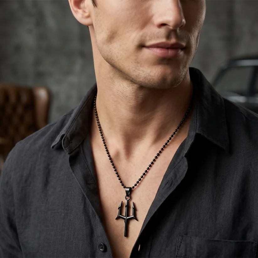 Spiritual Trishul Pendant Necklace