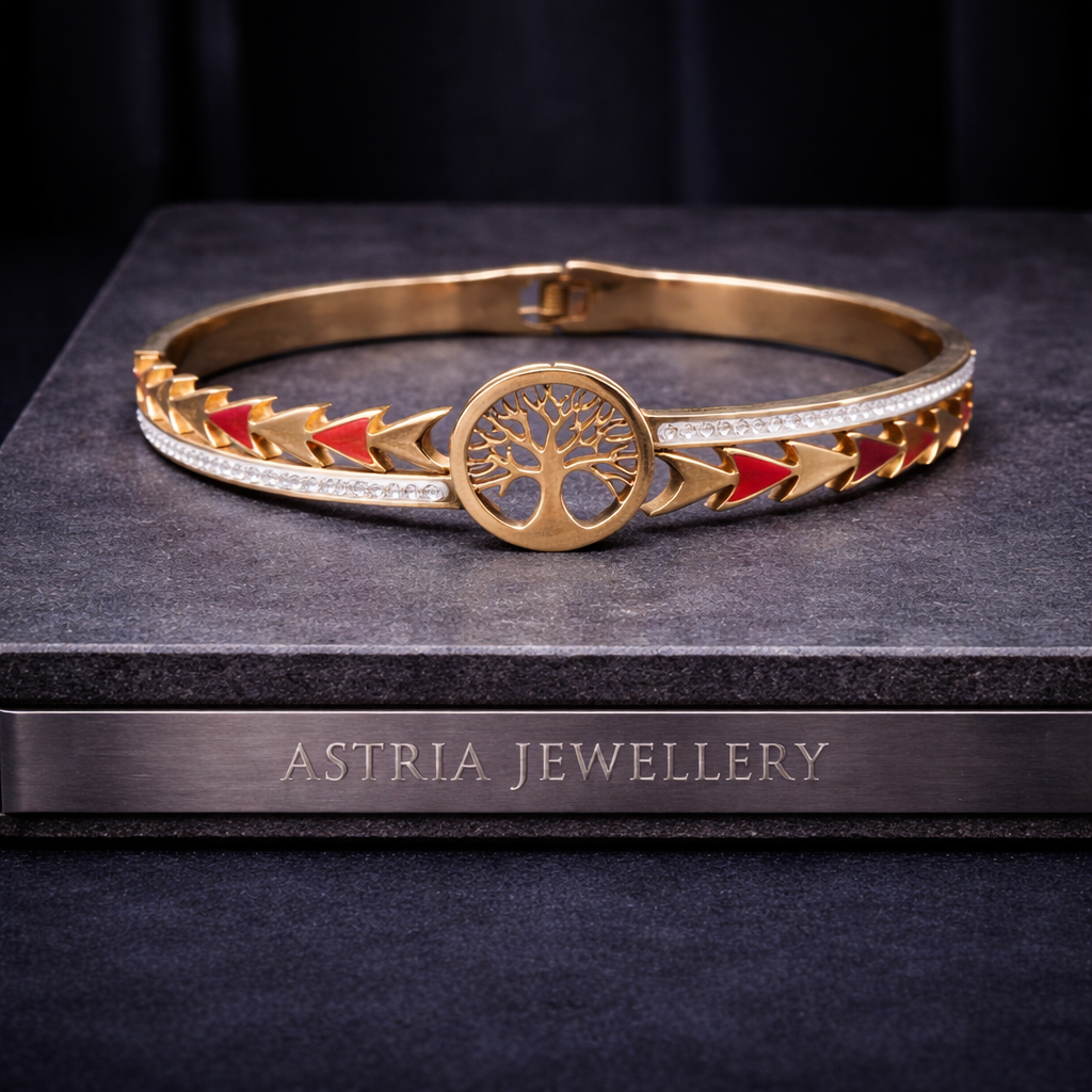 Astria Jewellery Tree of Life Gold-Plated Bracelet for Women