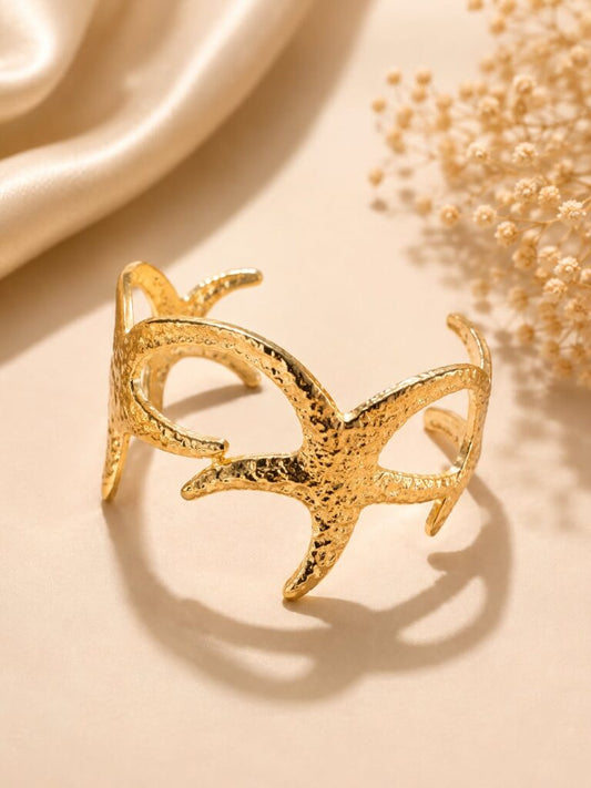 Golden Starfish Statement Bracelet