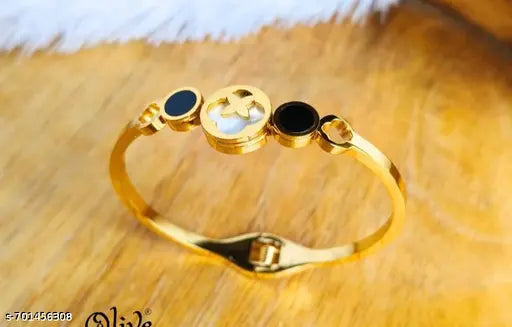 Enamel Motif Bangle Bracelet Astria Jewellery