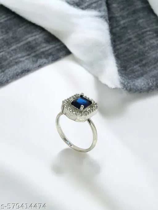 Astria Jewellery Silver Luxury Blue Gemstone Ring Astria Jewellery