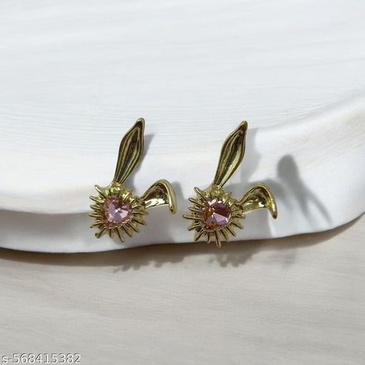 Astria Jewellery Designer Gold Plated Statement Earrings for Women | Contemporary Ethnic Drop Earrings | Party & Festive Jewellery Astria Jewellery
